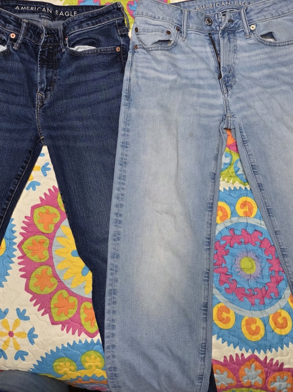 American Eagle Outfitters Bootcut Jeans - Dark Indigo & Light Blue